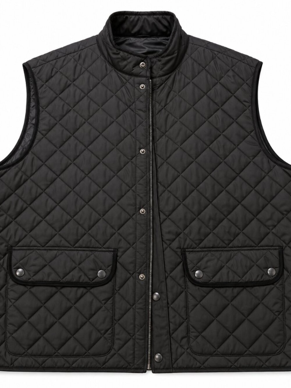 Pronto Uomo Black Quilted Vest Men's 4XL